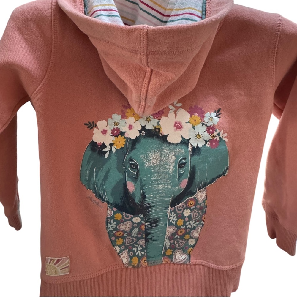 Fat City, Floral Elephant Hoodie size 6